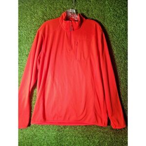 Old Navy Active Go-Dry Athletic Top Mens L 1/4 Zip Pullover‎ Long Sleeve orange
